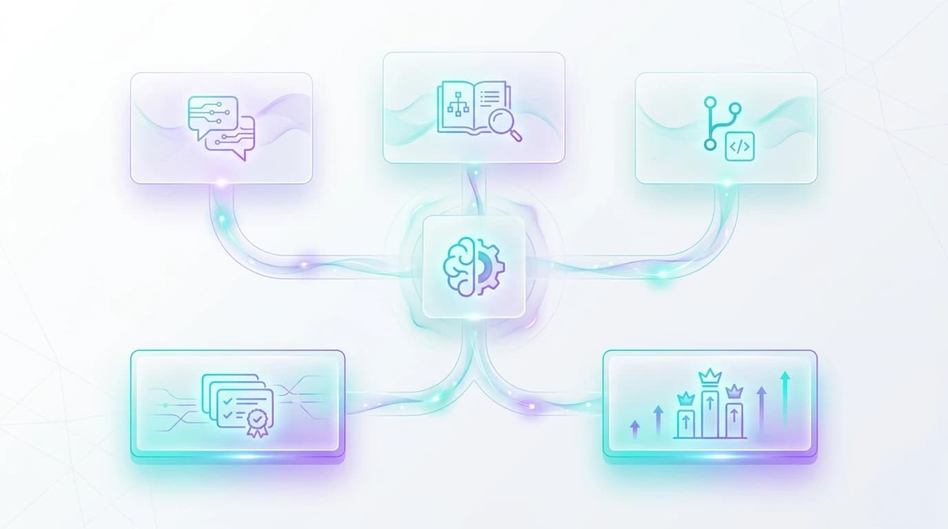 Visual diagram comparing Anthropic Claude search retrieval architecture and multi-source triangulation benchmarks