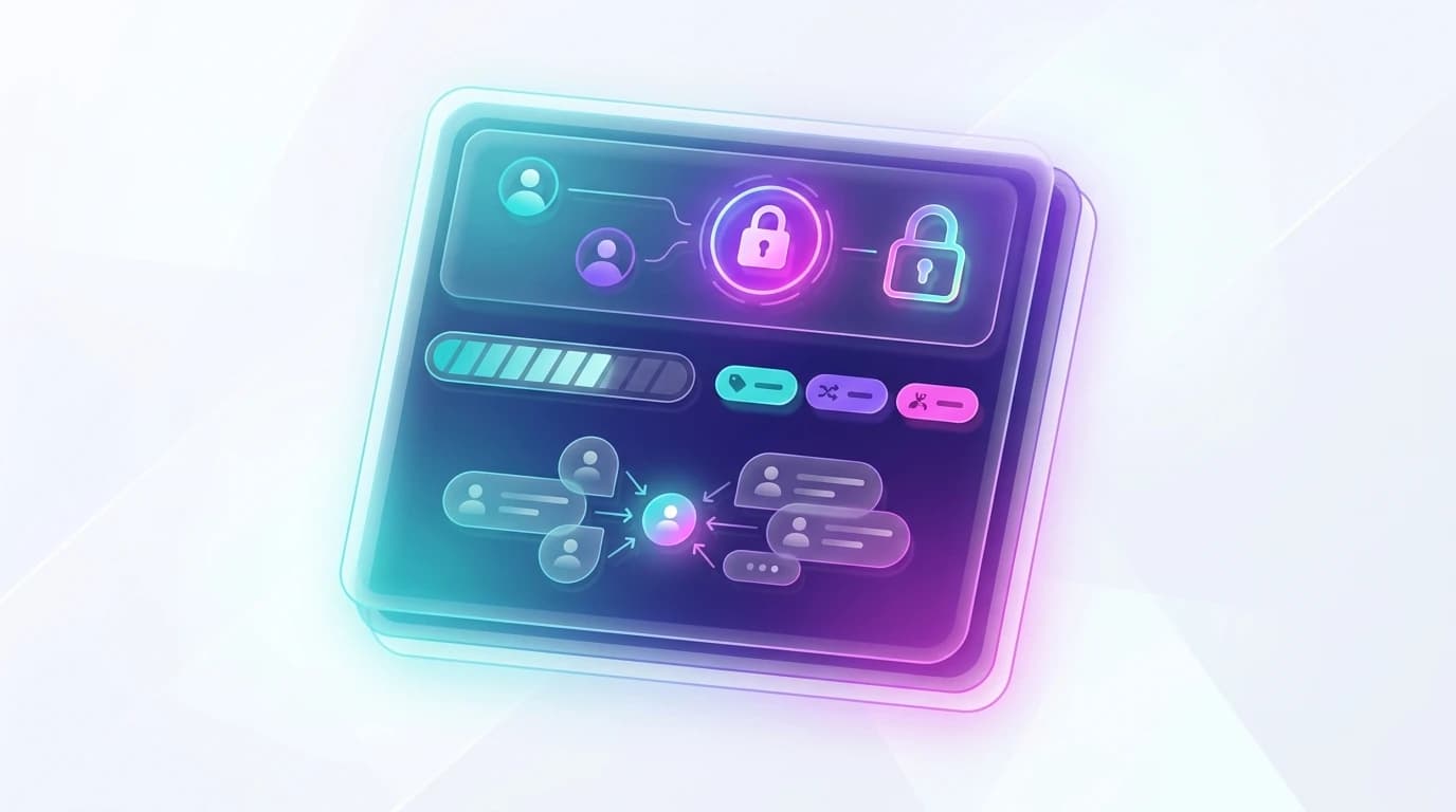 Visual representation of an interactive multi-seat Slack lead alert card with instant thread locking and intent scoring